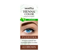 Akcesoria i kosmetyki do stylizacji brwi - Venita Venita - Henna pudrowa do brwi 4.0 brązowa 4 g - miniaturka - grafika 1