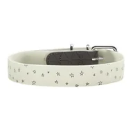Obroże dla psów - Ecolife HUNTER OBROŻA DLA PSA CONVENIENCE REFLECT GLOW STARS BIAŁA dł 60 szer 2,5cm - miniaturka - grafika 1