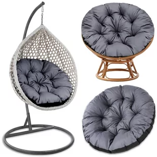 Poduszka na fotel papasan 100 cm - Poduszka do siedzenia do wiszącego krzesła lub siedzisko do mebli ogrodowych i rattanowych bardzo grube okrągłe g.. - Poduszki ogrodowe - miniaturka - grafika 1