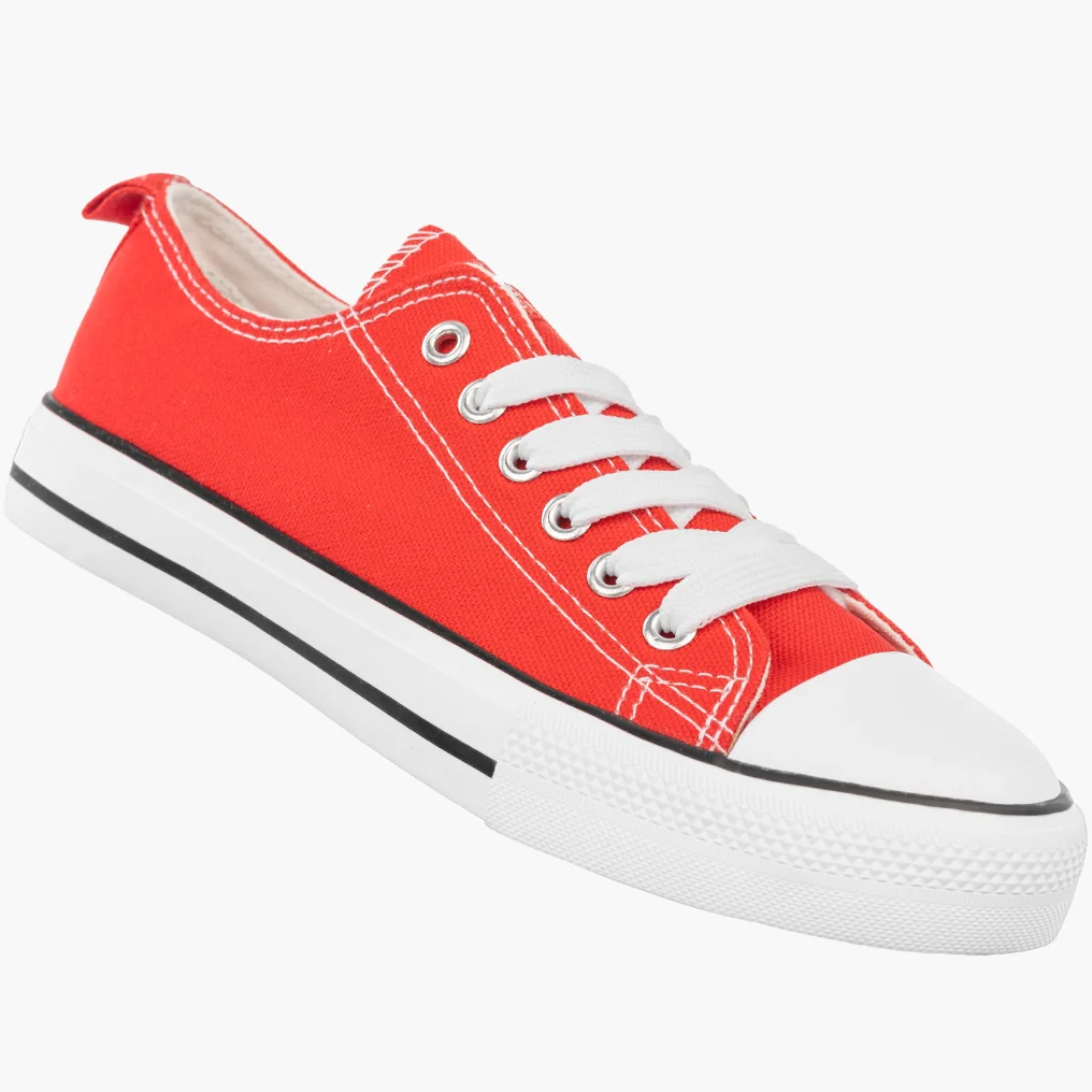 Trampki Damskie Buty Sportowe Niskie Casual Klasyczne Czerwone American Club 39