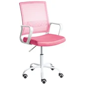 Fotele i krzesła biurowe - Beliani Krzesło biurowe EASE Różowy - miniaturka - grafika 1