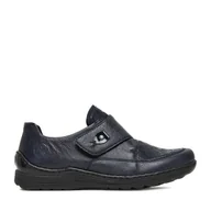 Półbuty damskie - Półbuty Rieker 48951-14 Granatowy - miniaturka - grafika 1