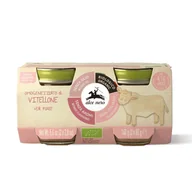 Słodkie kremy i masła - KREM Z CIELĘCINY BEZGLUTENOWY OD 4 MIESIĄCA BIO (2 x 80 g) 160 g - ALCE NERO - miniaturka - grafika 1