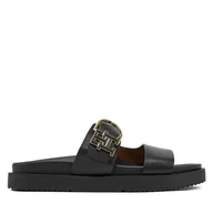 Klapki i japonki damskie - Klapki Tommy Hilfiger FW0FW08512 Czarny - miniaturka - grafika 1