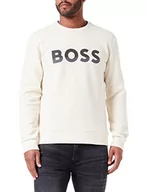 Bluzy męskie - BOSS Męska bluza Slub 1 Jersey, biały (Open White), M (DE) - miniaturka - grafika 1