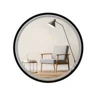 Lustra - Lustro okrągłe czarne 85 cm LED z piaskowaniem - miniaturka - grafika 1