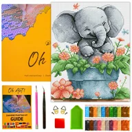 Zabawki kreatywne - Haft Diamentowy z Ramką Zestaw Diamond Painting dla dzieci 30x40 Mozaika 5D - miniaturka - grafika 1