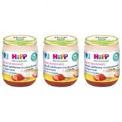 Desery dla dzieci - Hipp Moje Śniadanko Musli jabłkowo-truskawkowe z jogurtem po 9. miesiącu zestaw 3 x 160 g Bio - miniaturka - grafika 1