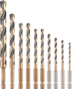 Wiertło Dewalt DEWALT WIERTŁO METAL HEX KPL.10szt. 3-10mm BLACK & GOLD - Wiertła - miniaturka - grafika 1