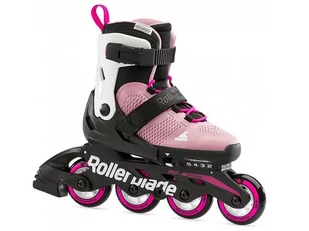 Rolki fitness dziecięce Rollerblade Microblade G Pink White 2022 - Rolki - miniaturka - grafika 1