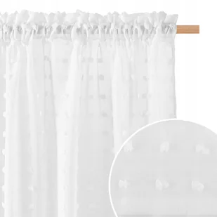 Firana do salonu 250x230 Firanka na taśmie biała C - Firany - miniaturka - grafika 1