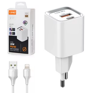 Szybka Ładowarka USB 20W PD QC3.0 kabel USB-A Lightning - Ładowarki do telefonów - miniaturka - grafika 1