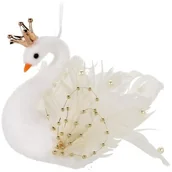 Ozdoby bożonarodzeniowe - Zawieszka HOME & STYLING COLLECTION Łabędź 17 cm Złote skrzydła - miniaturka - grafika 1