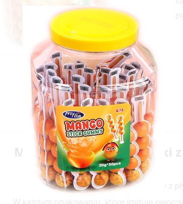 ŻELKI W TUBIE MANGO 20Gx50SZT STICK GUMMY PROFISA