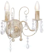 Lampy ścienne - Biały podwójny kinkiet świecznikowy - 2X EX179 F1-G95 - miniaturka - grafika 1