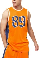 Koszulki męskie - Karl Kani Koszulka męska Og Block Basketball Tank pomarańczowy/granatowy 6031484 XXL - miniaturka - grafika 1