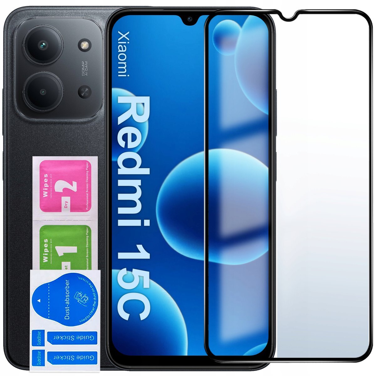 SZKŁO HARTOWANE do Xiaomi Redmi 15C 5G PEŁNE NA CAŁY EKRAN 5D 9H