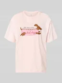 Koszulki i topy damskie - T-shirt z czystej bawełny, krój regular fit, model 'VIVVI' - miniaturka - grafika 1