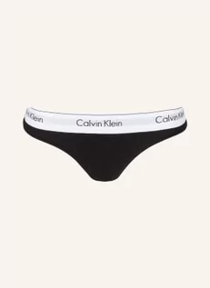 Majtki damskie - Calvin Klein Stringi Modern Cotton schwarz - grafika 1