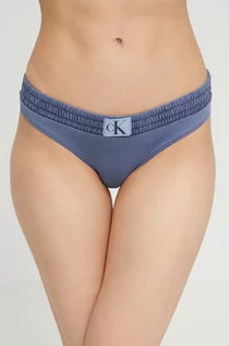 Stroje kąpielowe - Calvin Klein figi kąpielowe kolor granatowy - grafika 1