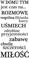 Naklejki na ścianę - Napis na ścianę naklejka 120x60cm wybór koloru cytat - W domu tym - 157 - miniaturka - grafika 1