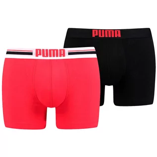 Bielizna sportowa męska - Bokserki treningowe męskie Puma Placed Logo Boxer 2 pack - grafika 1