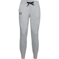 Spodnie sportowe damskie - Spodnie damskie Under Armour Rival Fleece szary melanż - miniaturka - grafika 1
