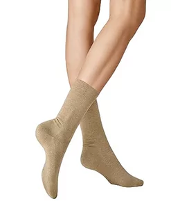KUNERT Skarpety damskie 223500 LIZ, dzianina, 39/42, beżowo-melanżowe, 97% bawełna, miękkie, ciepłe, nieuciskowe, komfortowy ściągacz, przyjemne dla skóry, wygodne, beżowo-mel., 39-42 EU - Skarpetki damskie - miniaturka - grafika 1