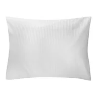 Poszewki na poduszki - Poszewka hotelowa 50x70 biała adamaszkowa na zakładkę paski 4 mm - miniaturka - grafika 1