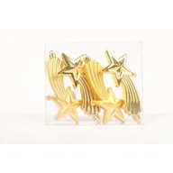 Bombki - Bombka plastikowa gwiazda betlejemska 14,5 x 12,5 cm 4 sztuki złoty - miniaturka - grafika 1