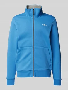 Bluzka rozpinana o kroju regular fit z mieszanki bawełny ze stójką - Bluzy męskie - miniaturka - grafika 1