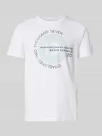 Koszulki męskie - T-shirt o kroju regular fit z dużym napisem z logo - miniaturka - grafika 1