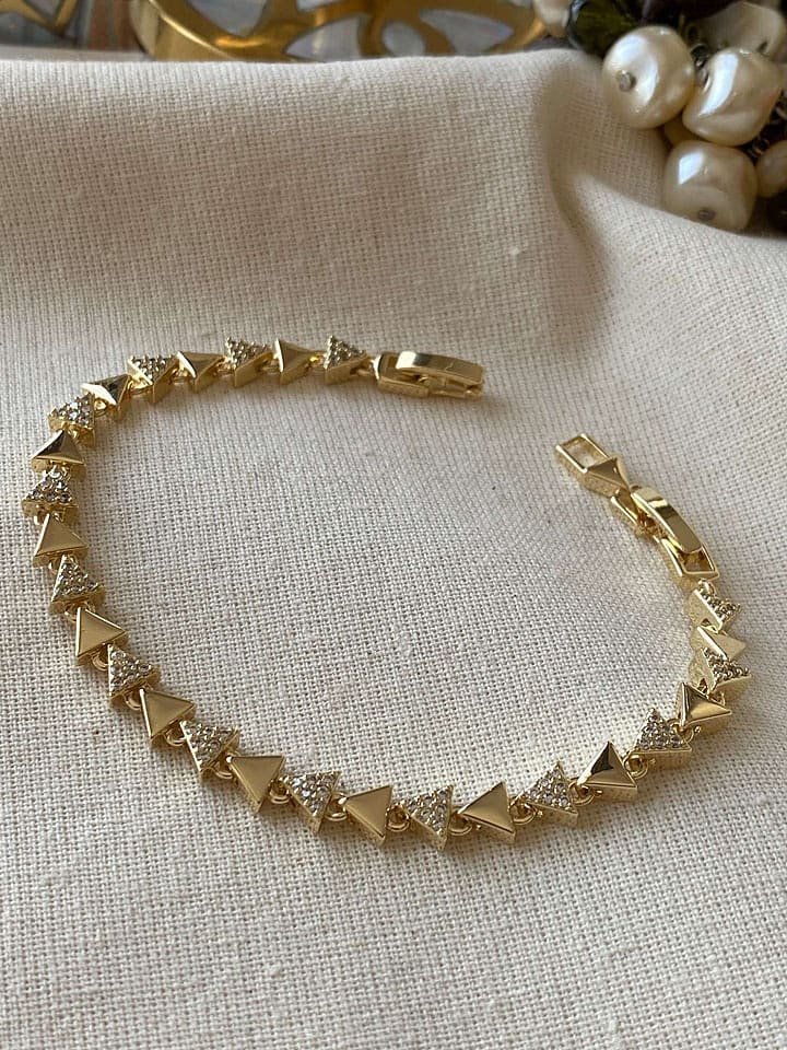 Luseera Pozłacana bransoletka z cyrkoniami