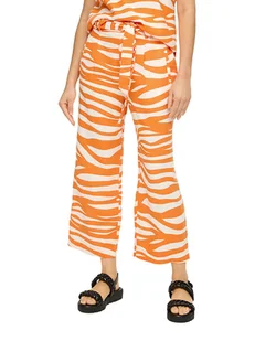 S.OLIVER RED LABEL Spodnie w kolorze pomarańczowo-białym - Spodnie damskie - miniaturka - grafika 1