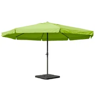 Parasole ogrodowe - Parasol Meran Pro, parasol gastronomiczny z falbaną Ø 5m poliester/aluminium 28kg ~ zielony ze stojakiem - miniaturka - grafika 1