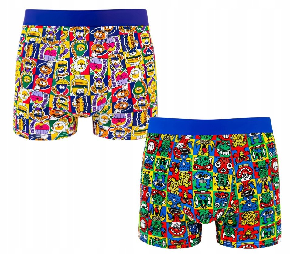 2x MĘSKIE KOLOROWE BOKSERKI BAWEŁNIANE MAJTKI MODAL DWUPAK ZESTAW ROZM. M