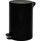 Kosze na śmieci - ALDA Kosz na pedał 30l, płynne zamykanie, lakierowany czarny 384090 - miniaturka - grafika 1