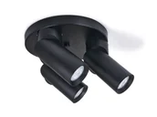 Lampy ścienne - LVT Oprawa halogenowa natynkowa ścienno - sufitowa LED Rita x3 - Czarna LAMPA-2944 - miniaturka - grafika 1