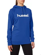 Bluzy damskie - Hummel Hummel Hmlgo Cotton bluza damska z kapturem z logo niebieski True Blau X-L 203517-7045 - miniaturka - grafika 1