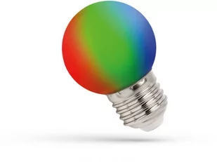 Żarówka LED KULKA E-27 230V 1W RGB - Żarówki LED - miniaturka - grafika 1