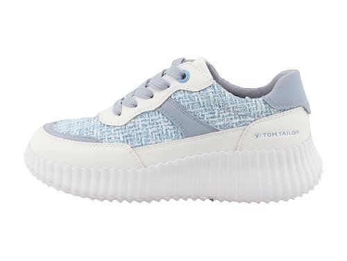 Tom Tailor Kids Dziewczęce 9570180001 sneakersy, Bia?y niebieski, 40 EU