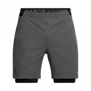 Męskie spodenki treningowe Under Armour UA Vanish Woven 2in1 Shorts - szare - UNDER ARMOUR - Spodnie sportowe męskie - miniaturka - grafika 1