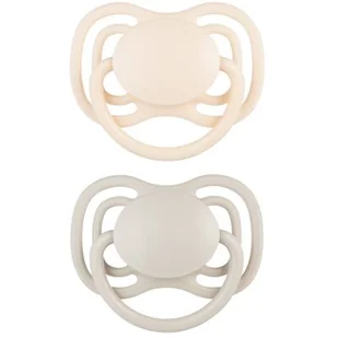 Smoczek CANPOL BABIES DentalAir 6-18 m Kremowo-szary (2 sztuki) - Smoczki uspokajające - miniaturka - grafika 1