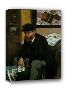 The Collector of Prints, Edgar Degas - obraz na płótnie Wymiar do wyboru: 20x30 cm - Obrazy i zdjęcia na płótnie - miniaturka - grafika 1