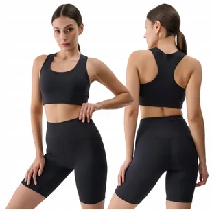 Spodenki treningowe DAMSKIE legginsy kolarki szybkoschnące 4F czarne S - Spodenki damskie Spodenki treningowe DAMSKIE legginsy kolarki szybkoschnące 4F czarne S - Spodenki damskie - miniaturka - grafika 1