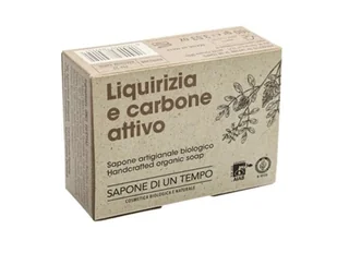 Sapone di un Tempo Organiczne mydło w kostce - Lukrecja i Węgiel aktywny 100 g - mydło - Mydła - miniaturka - grafika 1