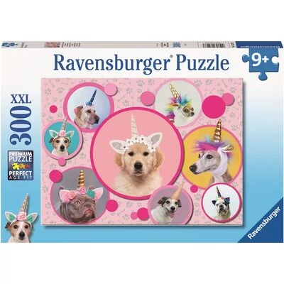 Ravensburger Puzzle Pieski jednorożce 13297 300 elementów) 13297