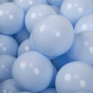 KiddyMoon Plastikowe piłeczki 7cm pastelowy niebieski 50 Zabawka zestaw kulek - Zabawki do kąpieli - miniaturka - grafika 1