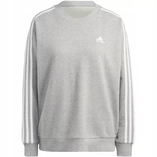 Bluza damska adidas Essentials 3-Stripes szara IC9905 XL - Bluzy damskie - miniaturka - grafika 1