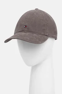 Tommy Hilfiger czapka z daszkiem bawełniana kolor szary gładka AM0AM12531 - Czapki męskie - miniaturka - grafika 1